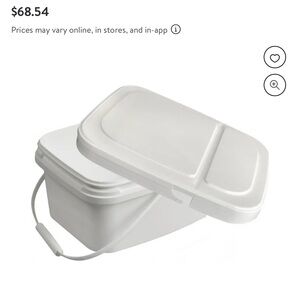 New 12 white storage bucket containers with lid